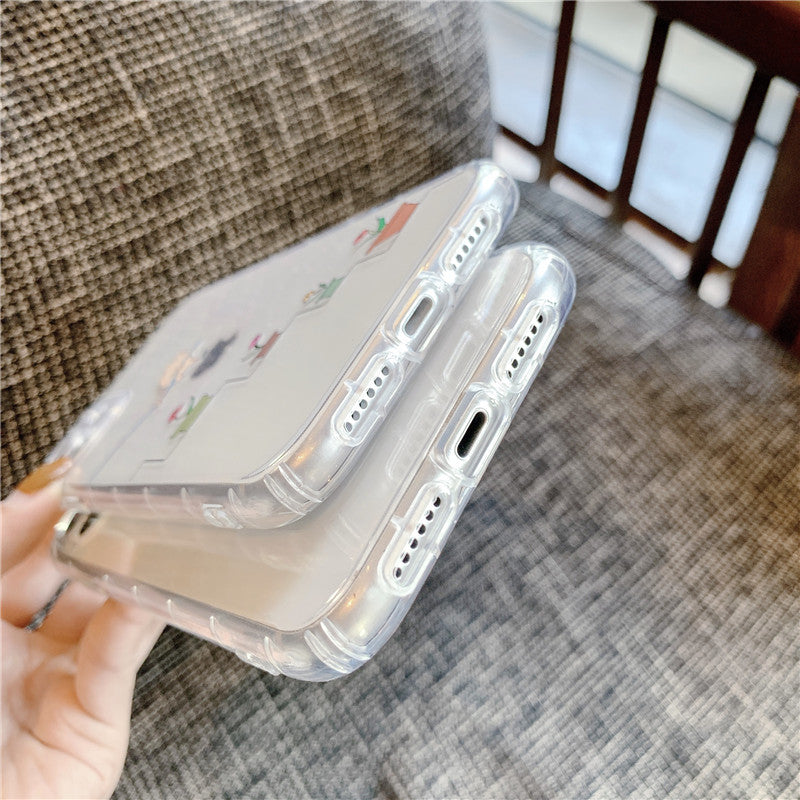 Cartoon Kreativer Hase transparent IPhone Case