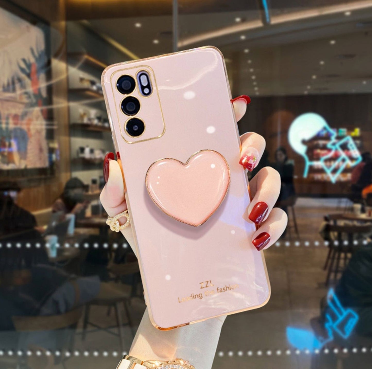 Love Bracket Samsung Case in eleganter Lederoptik