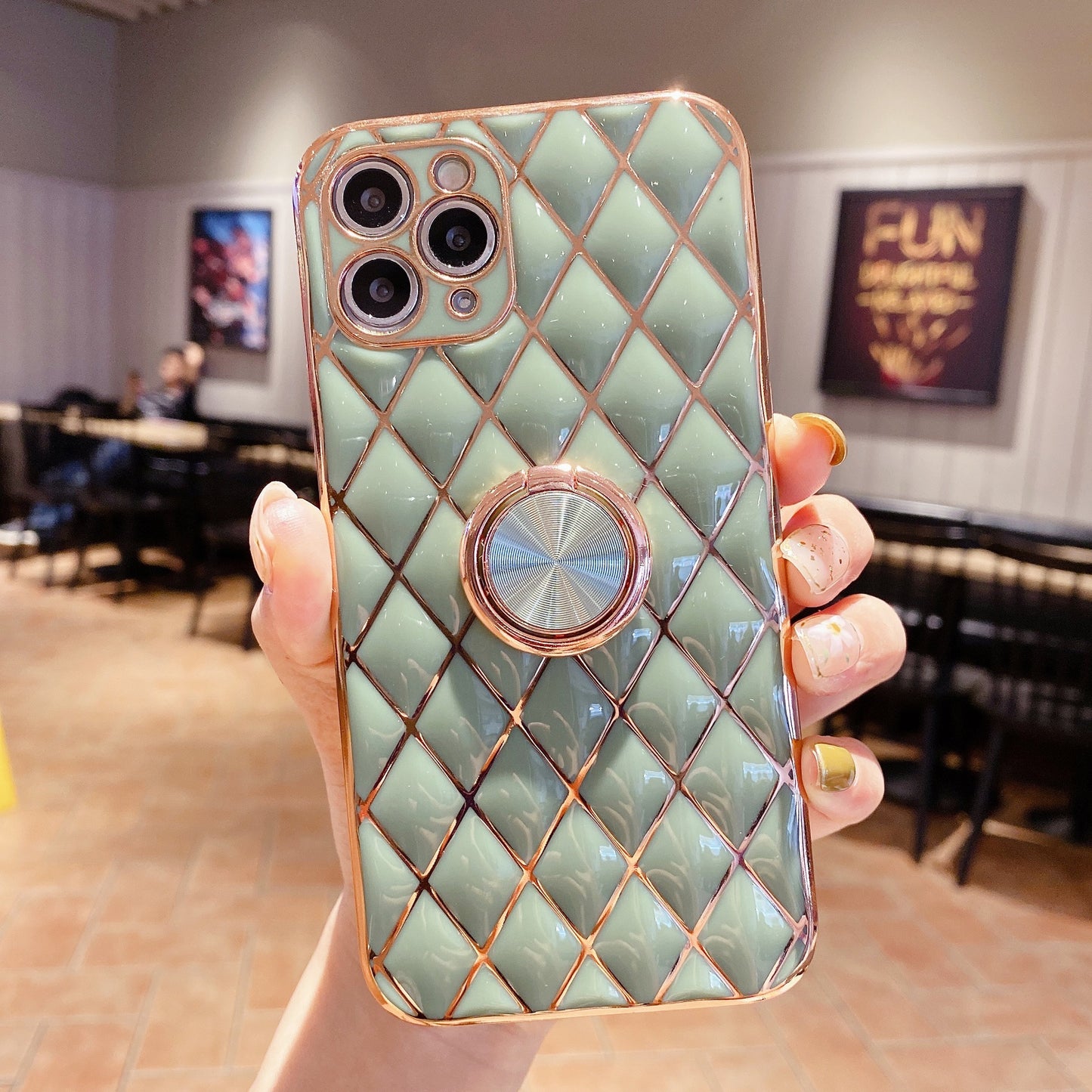 IPhone Case in eleganter Lederoptik mit Ringhalter