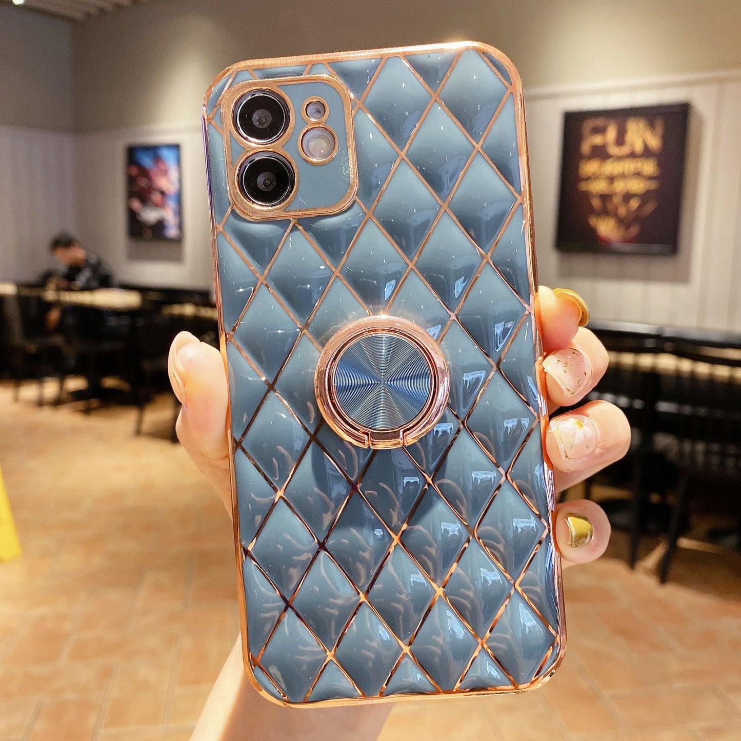 IPhone Case in eleganter Lederoptik mit Ringhalter