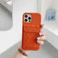 Elegante IPhone Case in Lederoptik mit Kartentasche