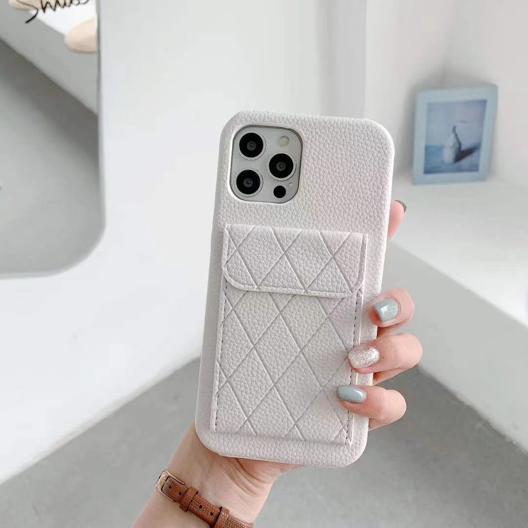 Elegante IPhone Case in Lederoptik mit Kartentasche