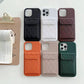 Elegante IPhone Case in Lederoptik mit Kartentasche