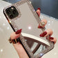 Luxus Glitzerstein Makeup Mirror Hülle